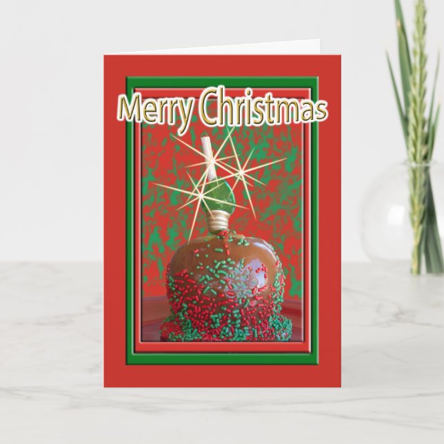 Caramel Apple Photograph Holiday Card (Front)