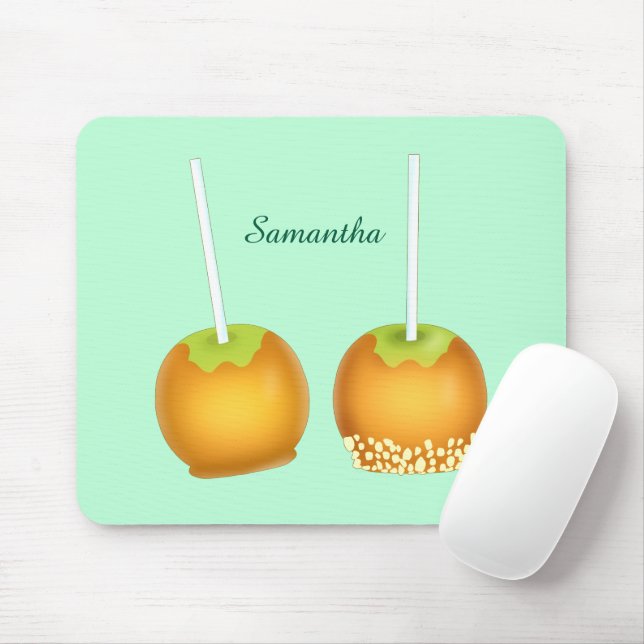 Caramel Apples Mouse Mat (With Mouse)