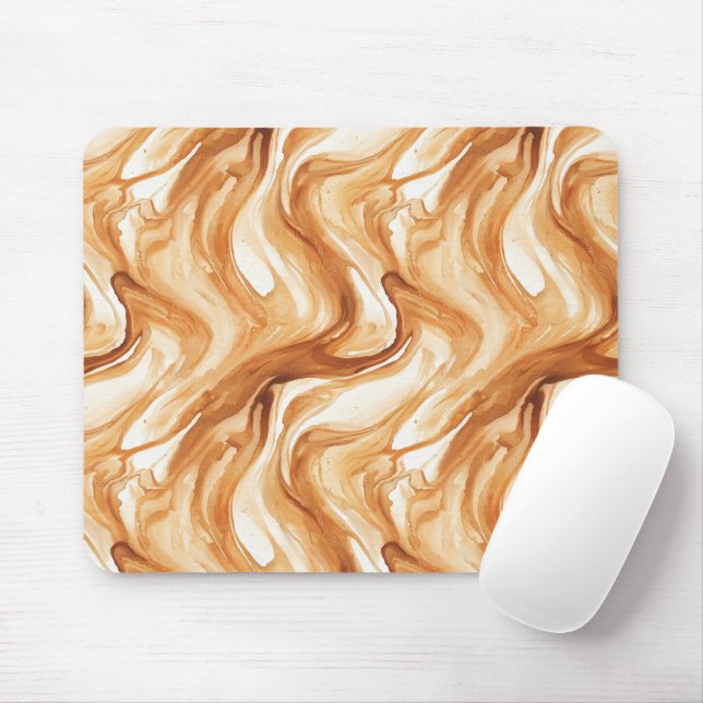 Caramel Carmel Candy Swirls Mouse Mat (With Mouse)