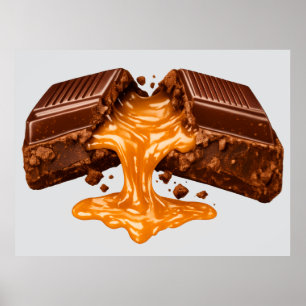 Caramel Chocolate Melt Wall Art Poster