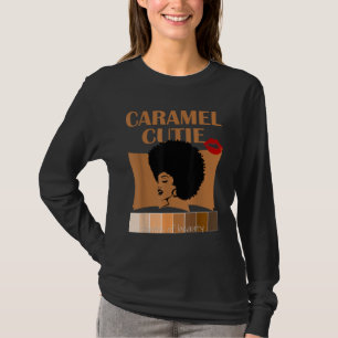 Caramel Cutie Natural Fro Shades of Black Colour P T-Shirt