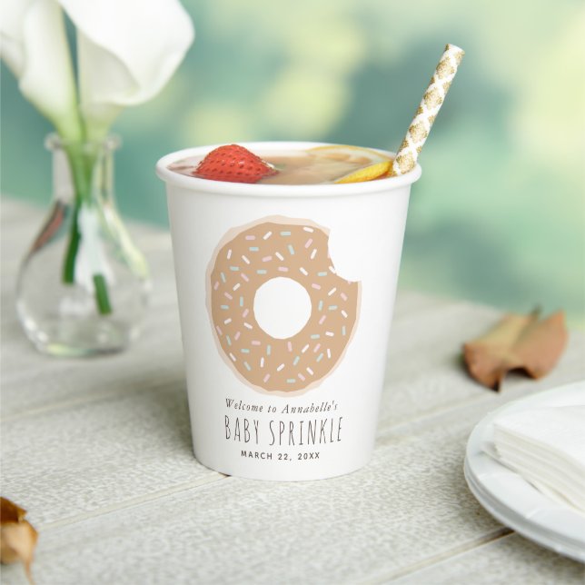 Caramel Doughnut Baby Sprinkle Paper Cups (Insitu)