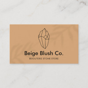 Caramel Elegant Diamond Crystal Jewellery Designer Business Card