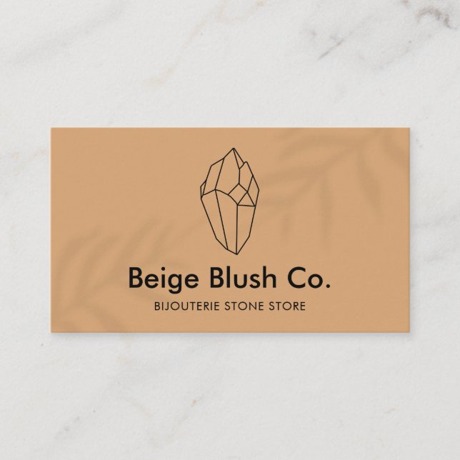 Caramel Elegant Diamond Crystal Jewellery Designer Business Card (Front)