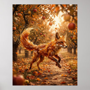 Caramel Fox Orchard Run Poster
