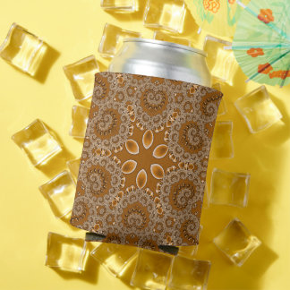 Caramel Fractal Lace  Can Cooler