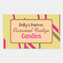 Caramel fudge candy label