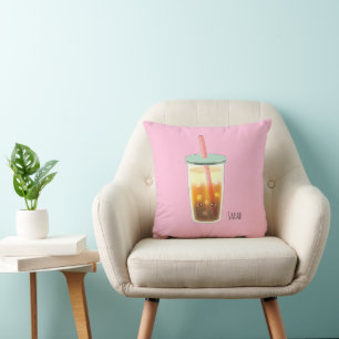 Caramel Iced Coffee With Cream Foam Cushion