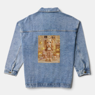 Caramel Kitten Kawaii Doll Denim Jacket