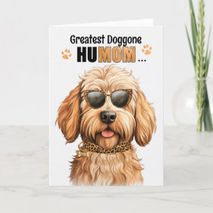 Caramel Labradoodle Best HuMOM Ever Mother's Day Holiday Card