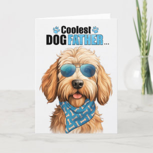 Caramel Labradoodle Coolest Dad Ever Father's Day Holiday Card