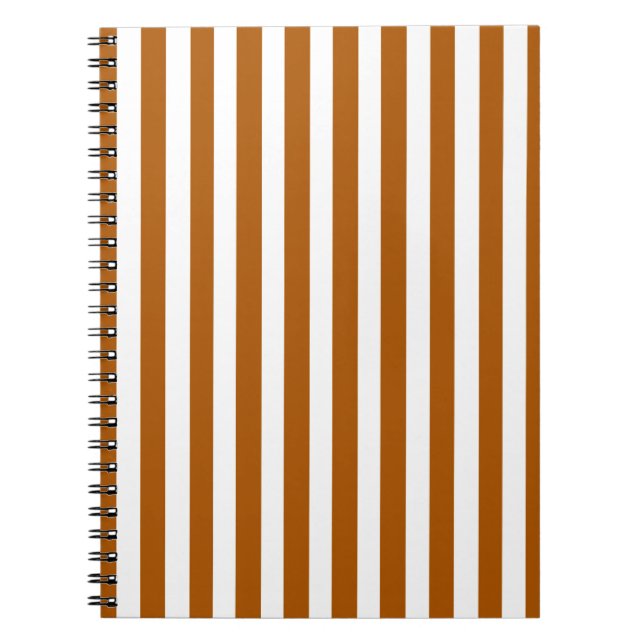 Caramel Modern Stripes Notebook (Front)