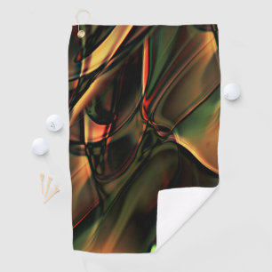 Caramel or aged woody relief with a shade of green golf towel