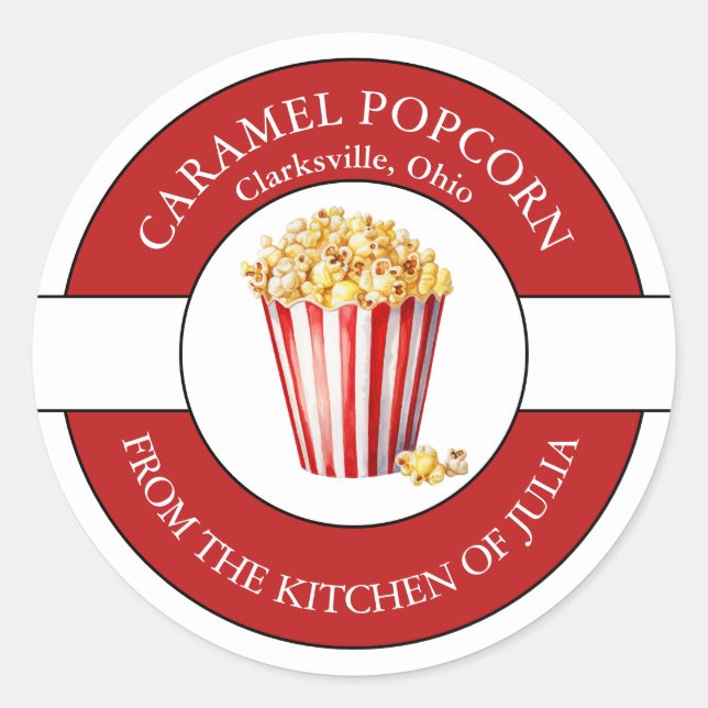 Caramel Popcorn Label (Front)