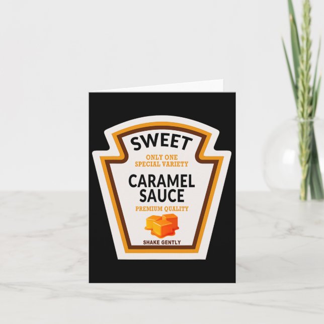 Caramel Sauce Halloween Costume 2024 Funny Family  Card (Front)