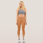 Caramel Solid Plain Colour India Capri Leggings<br><div class="desc">Caramel is a popular colour in India and around the world, and it is often used in fashion and interior design. It is a warm, earthy tone that is reminiscent of caramelised sugar, and it can range from a light beige to a rich, deep brown. Caramel solid plain colour garments...</div>