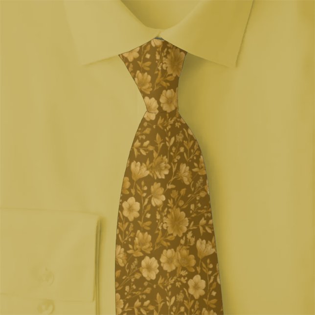 Caramel Wildflowers Tie (Creator Uploaded)