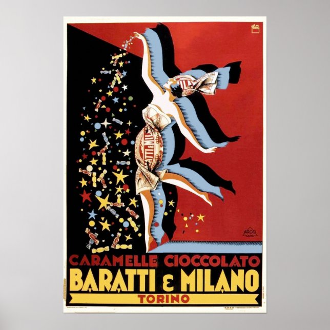 Caramelle Cioccolato, Baratti & Milano, Torin Poster (Front)