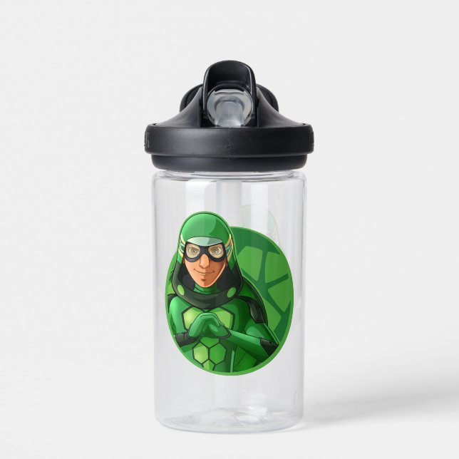 Carapace Green Badge Water Bottle (Front)
