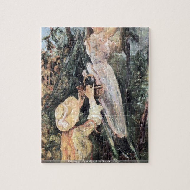 Caravaggio - Adoration of the Shepherds detail Jigsaw Puzzle (Vertical)