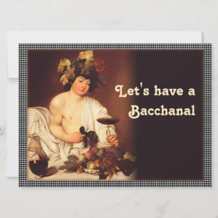 Caravaggio Bacchus Bacchanal CC0202 Invitation