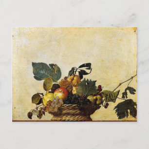 Caravaggio - Basket of Fruit - Classic Artwork Postcard