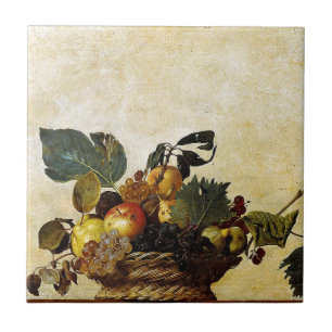 Caravaggio - Basket of Fruit - Classic Artwork Tile