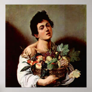 Caravaggio-Boy with fruit basket Poster
