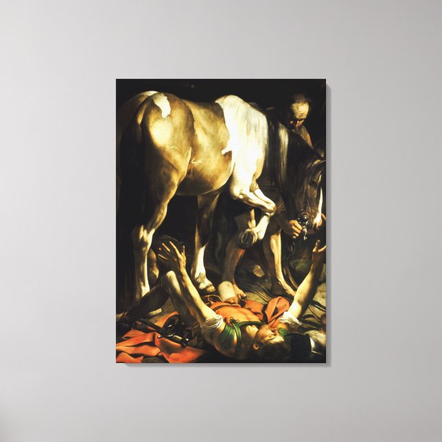 Caravaggio Conversion of St. Paul Canvas Print (Front)