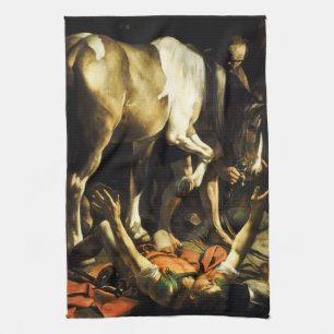 Caravaggio Conversion of St. Paul Kitchen Towel