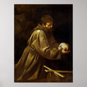 Caravaggio - Francis Prayer Poster