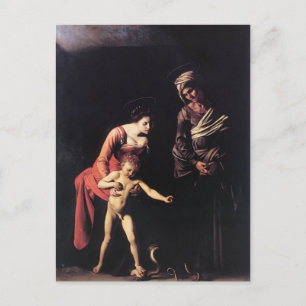 Caravaggio- Madonna and Child with St. Anne Postcard