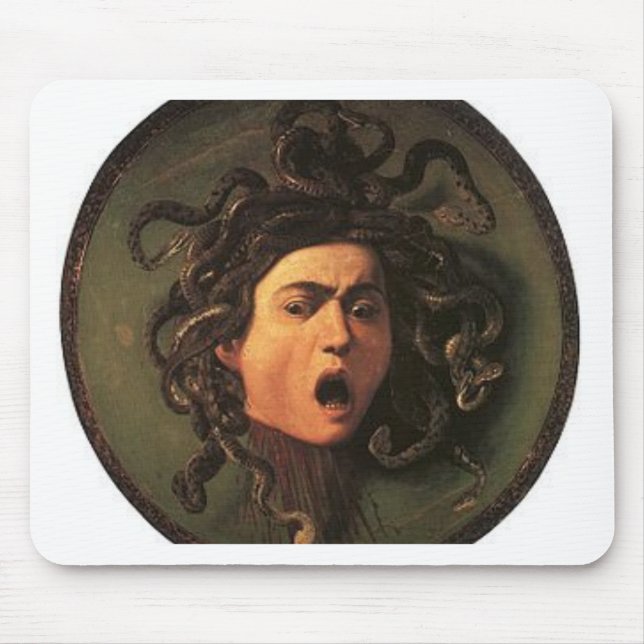 Caravaggio - Medusa - Classic Italian Artwork Mouse Mat (Front)