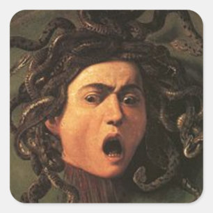Caravaggio - Medusa - Classic Italian Artwork Square Sticker
