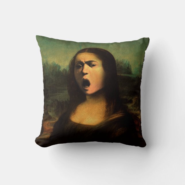 Caravaggio Medusa Mona Lisa  Cushion (Front)
