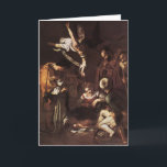 Caravaggio -Nativity with St Francis & St Lawrence Holiday Card<br><div class="desc">Caravaggio -Nativity with St Francis & St Lawrence.
Famous painting by one of the worlds most renowned Italian artists.</div>