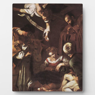 Caravaggio -Nativity with St Francis & St Lawrence Plaque