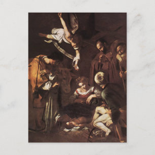 Caravaggio -Nativity with St Francis & St Lawrence Postcard