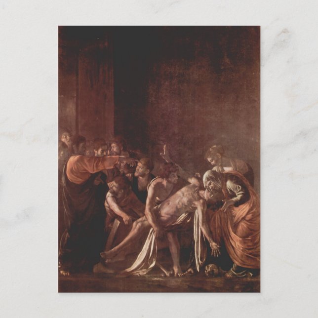 Caravaggio- Resurrection of Lazarus Postcard (Front)