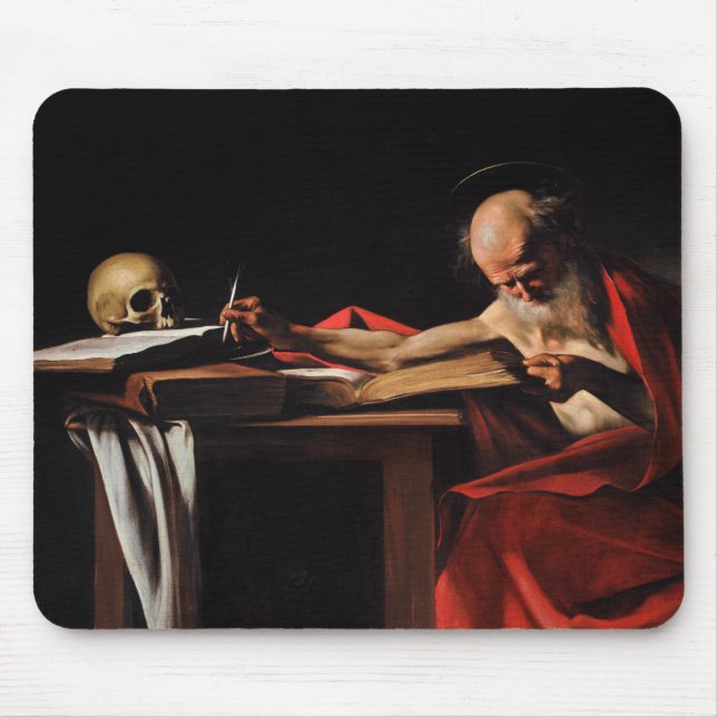 Caravaggio - Saint Jerome Writing Mouse Mat (Front)
