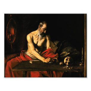 Caravaggio - Saint Jerome Writing Photo Print