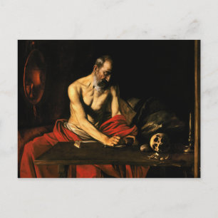 Caravaggio - Saint Jerome Writing Postcard