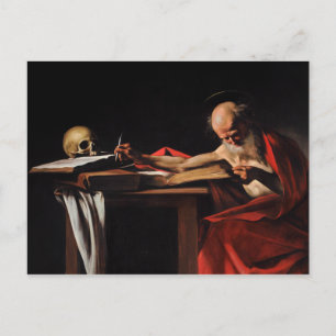 Caravaggio - Saint Jerome Writing Postcard