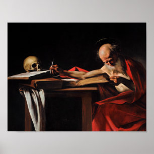 Caravaggio - Saint Jerome Writing Poster