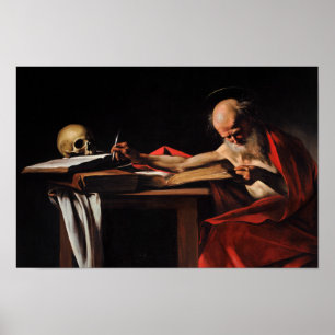 Caravaggio - Saint Jerome Writing Poster