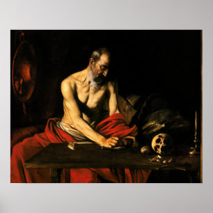 Caravaggio - Saint Jerome Writing Poster