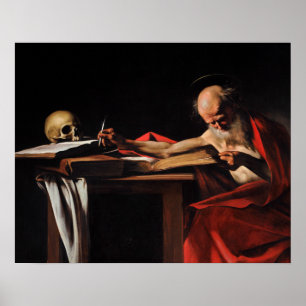 Caravaggio - Saint Jerome Writing Poster