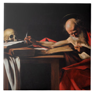 Caravaggio - Saint Jerome Writing Tile