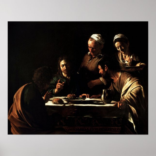 Caravaggio - Supper At Emmal 1606 Poster (Front)