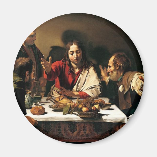 Caravaggio - Supper at Emmaus - Classic Painting Magnet (Front)